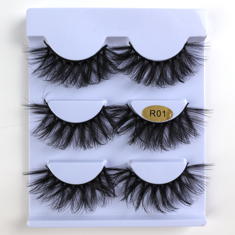 Pairs 6D 3 False Eyelashes Multilayer Thick Imitation Mink Hair Natural Dramatic Long Wispy Lashes Makeup_voghion.com