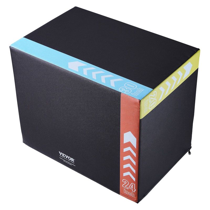 VEVOR 3 In 1 Plyometric Jump Box, 30/24/20 Inch Cotton Plyo Box, Platform & Jumping Agility Box, Anti-Slip Fitness Exercise Step Up Box For Home Gym Training, Conditioning Strength Training, Black_voghion.com