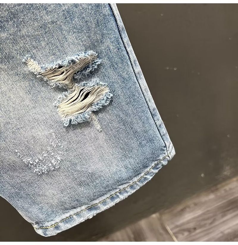 Herrenbekleidung 2024 High Street Denim Shorts Herrendesign Nischen-Sommer-Shorts Herren-Lockere mittellange Hose Einteiler Dropshipping_voghion.com