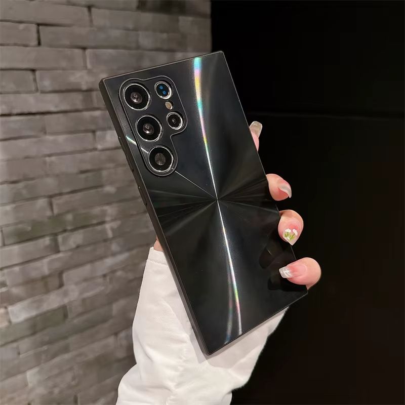 Carcasă de telefon de lux, cu aspect de auroră intermitentă, culoare solidă, pentru Samsung Galaxy S25, S24, S23, S22 Ultra Plus, A14, A34, A54, 5G, rezistentă la șocuri_voghion.com