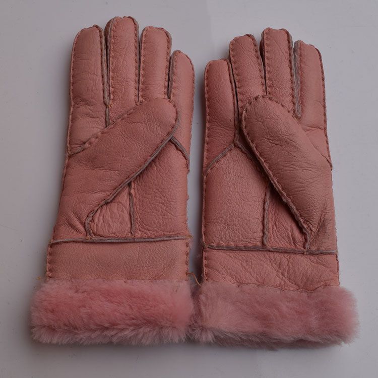 Genuine Sheepskin For Women Winter Warm Casual Patent Leather Riding Gloves_voghion.com