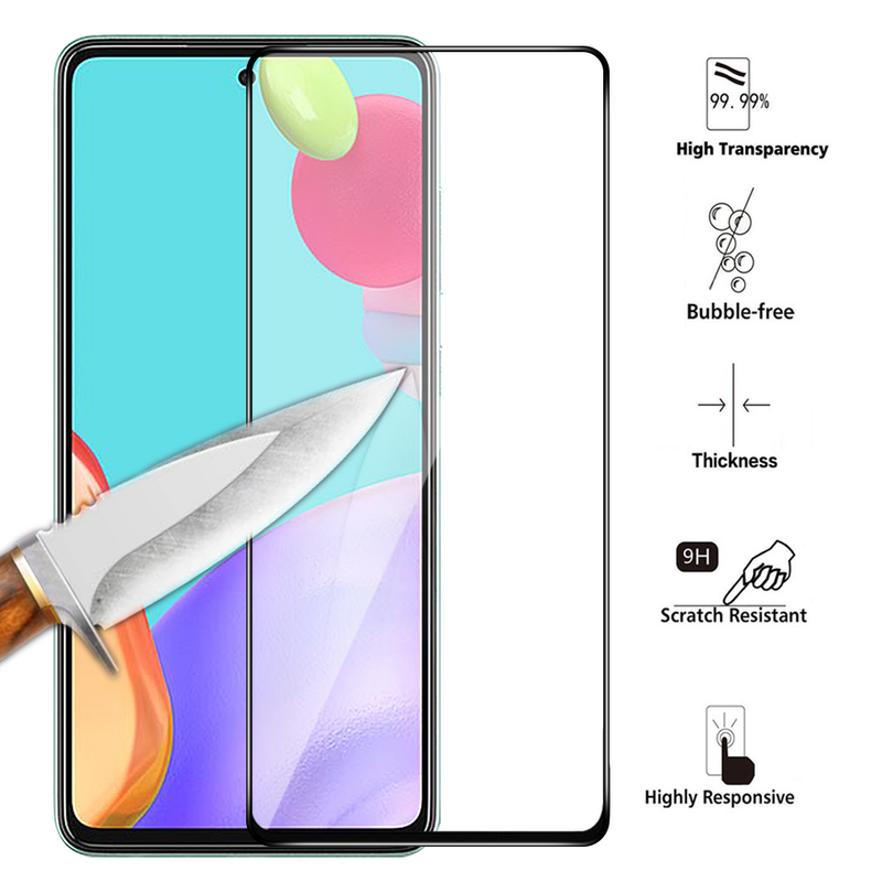 Volle Abdeckung Gehärtetes Glas Für Samsung Galaxy A53 A52 A52S A73 A72 A33 A13 A23 A32 A22 A12 5G Displayschutzfolie Schutzglas_voghion.com