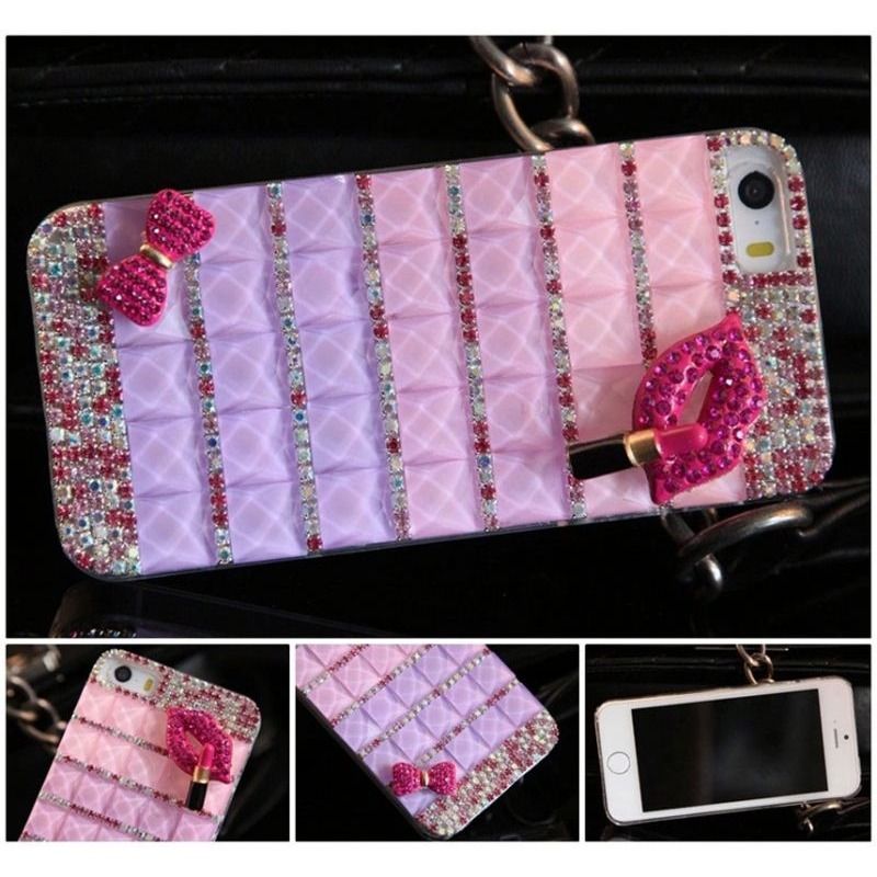 Chaveiros de coração de amor para iPhone, capas de telefone com strass de diamante, capa brilhante, 15, 14, 13, 12 Pro Max_voghion.com
