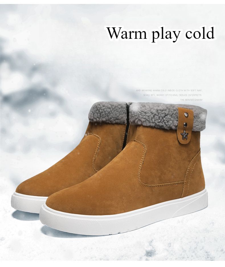 Winter Schneestiefel Warme Baumwollschuhe Mode Baumwollstiefel Herrenschuhe_voghion.com