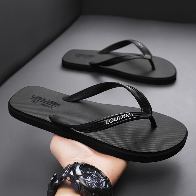 Neue Strand-Flip-Flops in koreanischer Version, trendige Clip-On-Füße, modische Hausschuhe für Herren zum Tragen im Freien, personalisiertes PVC_voghion.com