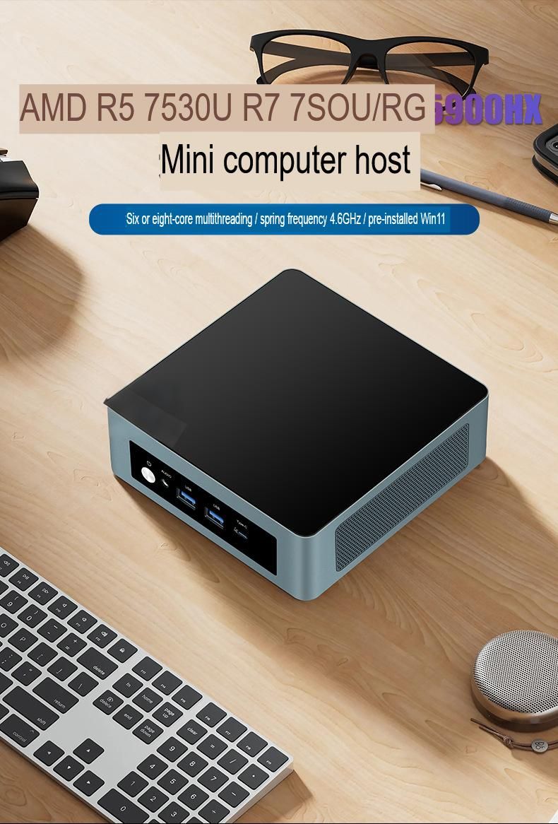 AMD Ryzen Mini PC R7 5700/7730U & R5 5600/7530U | Ultra-Compact Desktop For Work & Gaming | Portable High-Performance Mini Computer_voghion.com
