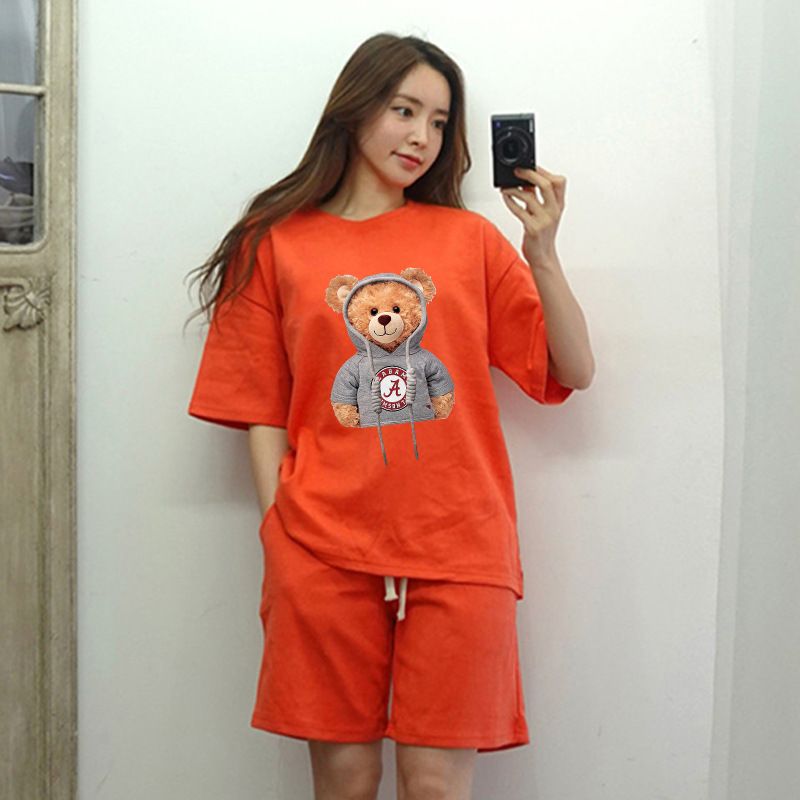 T-shirt da donna a maniche corte, elegante e anti-età, casual, in stile piccolo profumo, in due pezzi_voghion.com