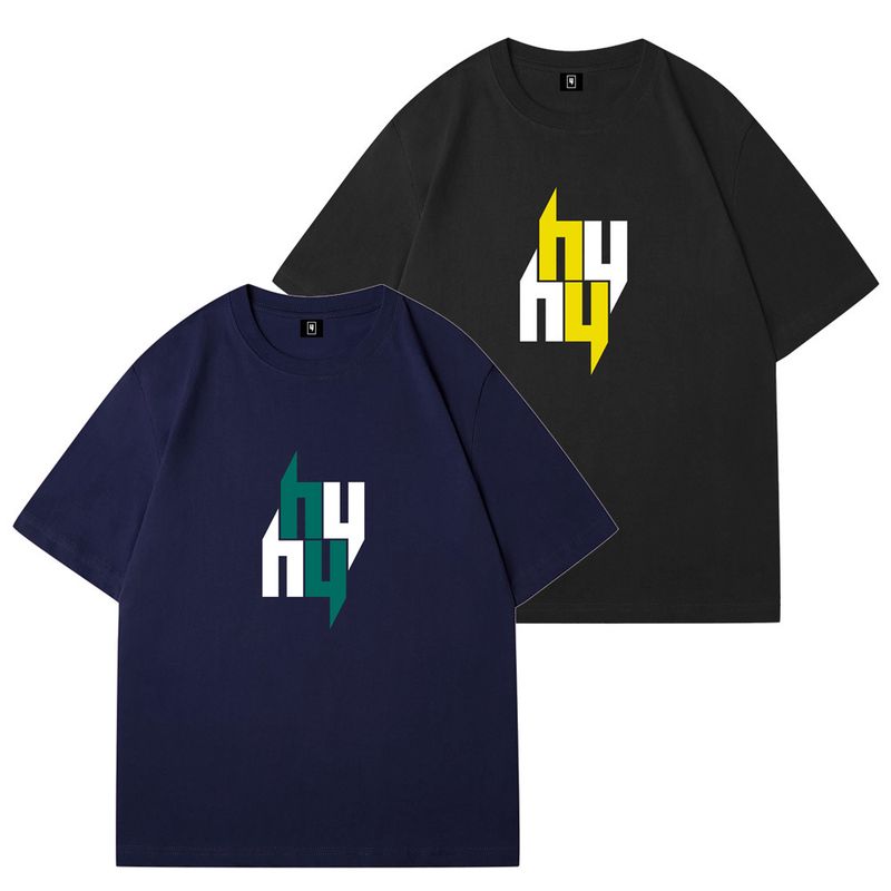 Yelir World Men's Simple Short Sleeved T-shirt Trendy Brand Summer Breathable Pure Cotton Thin Round Neck Half Sleeve_voghion.com