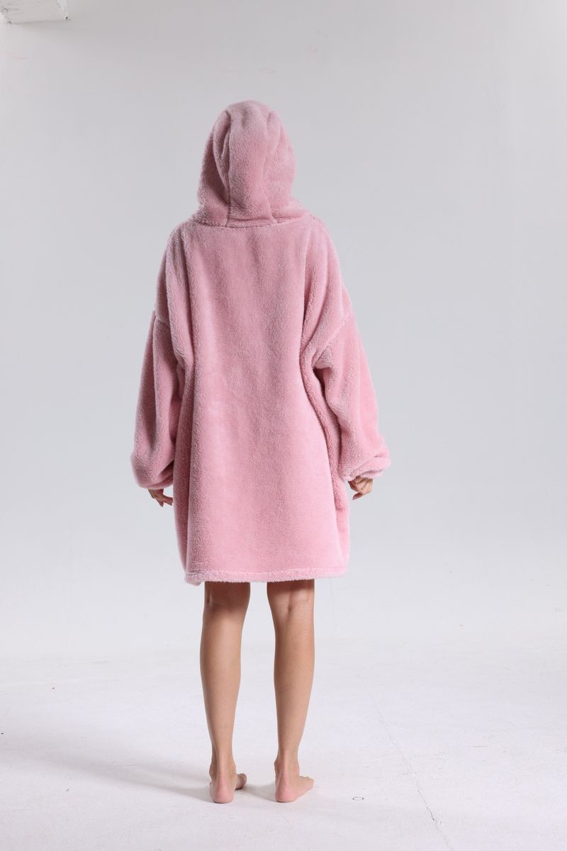 Γυναικείο νυχτικό διπλής όψης, άνετο από βαμβάκι και βελούδο, για γυναίκες, φθινόπωρο και χειμώνα, με μακριά μανίκια, χοντρά, μακριά ρούχα για το σπίτι, σε προσφορά, κουβέρτα lazy TV_voghion.com