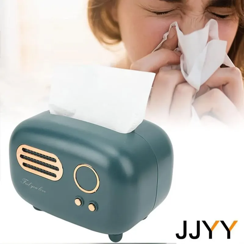JJYY Retro Kreative Tissue Box Papier Box Wohnzimmer Licht Luxus Couchtisch Fernbedienung Lagerung Box Nette Serviette Box_voghion.com