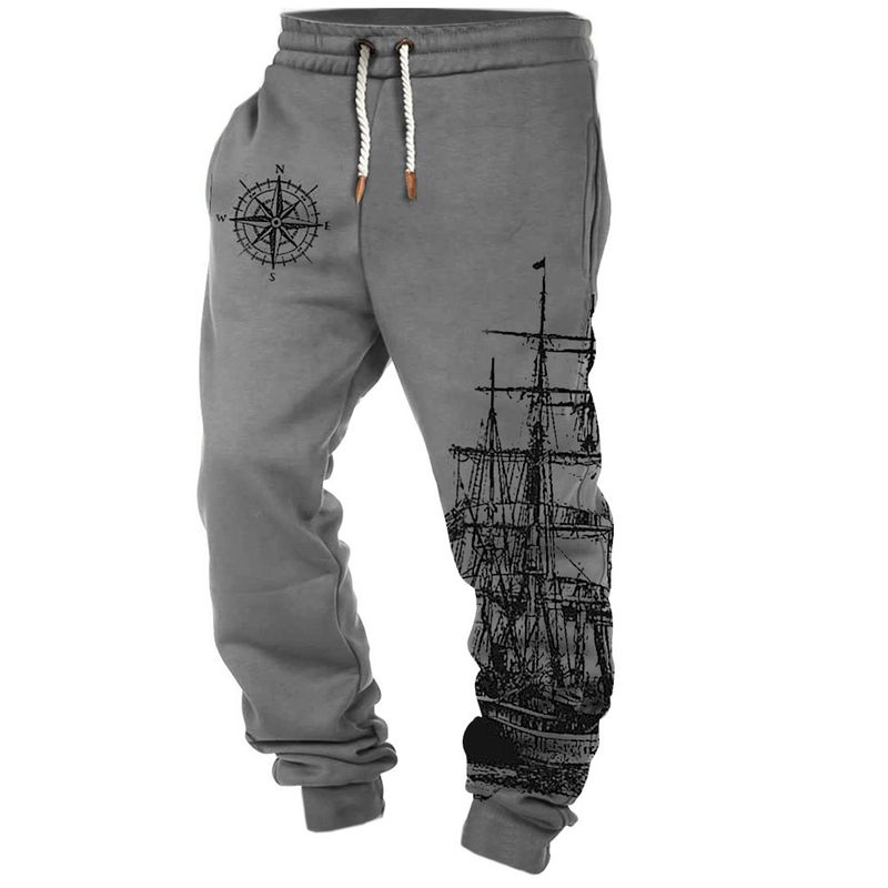 Premium Products New Autumn And Winter Men's Digital Printed Solid Color Pattern Men's Youth Casual Pants_voghion.com