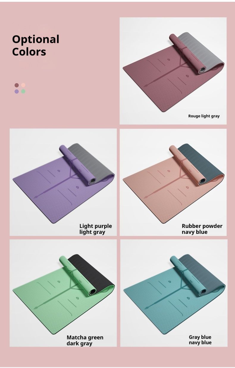 Widened tpe Yoga thickened antiskid fitness sound insulation rope skipping household dance mat_voghion.com