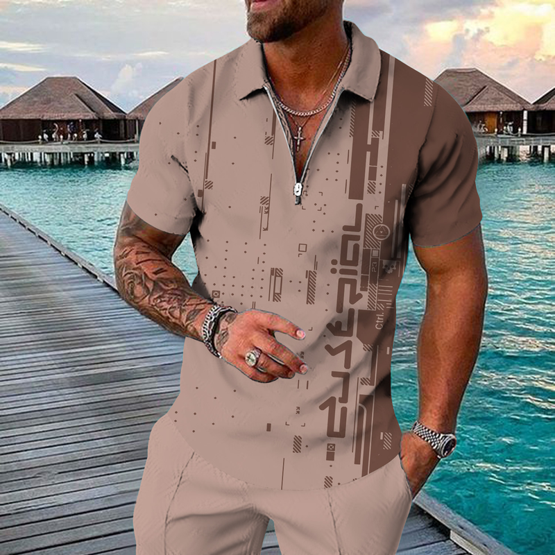 2023 Sommermode lässig Herren Kurzarm-Poloshirt Revers Design Herren Street Wear_voghion.com