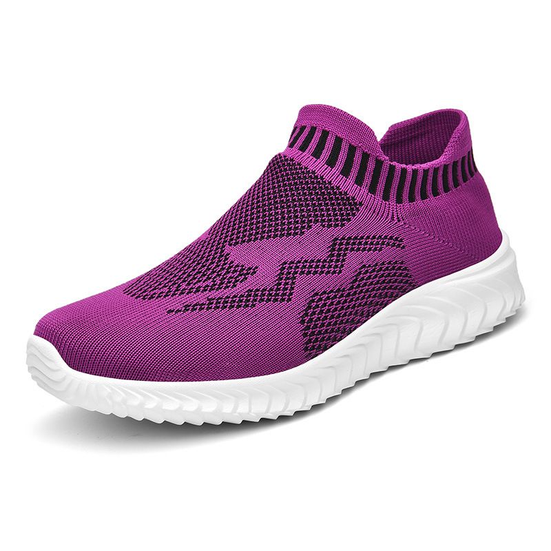 Fréijoer an Hierscht Liicht Mesh Atmungsaktiv Socken Weichboden Lazy One Foot Casual Set Damen Single Schong 35-43 A5b_voghion.com