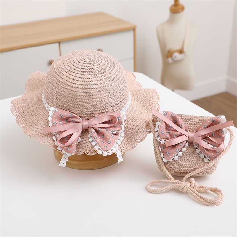 Borse in paglia per bambini, neonati estivi, ragazze all'aperto, cappelli, cappelli da sole da principessa_voghion.com
