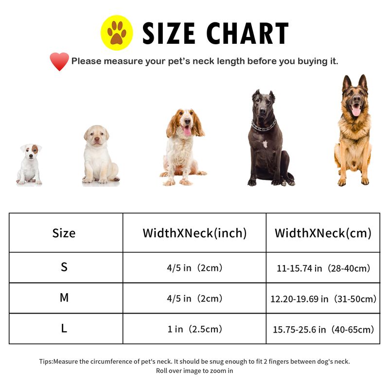 Pet Collar Digital Printing Adjustable Dog Leash Neck Multiple Patterns Style Decoration Anti-lost_voghion.com