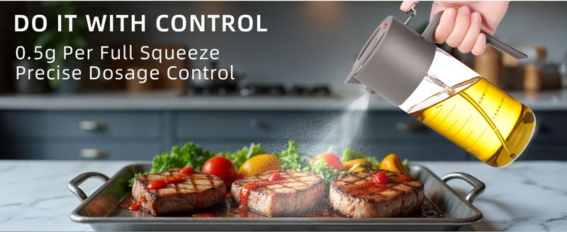 500ml Glass Oil Sprayer - 2-in-1 Continuous Spray Bottle_voghion.com