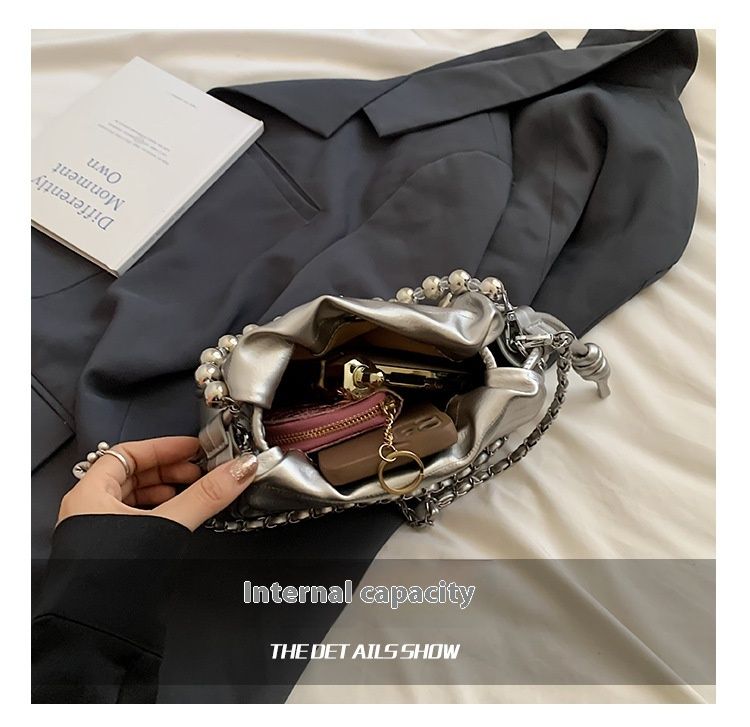 Borsa a mano con perline alla moda per le donne 2024 Nuova borsa a tracolla di tendenza Borsa a secchiello per l'acqua di alta qualità_voghion.com