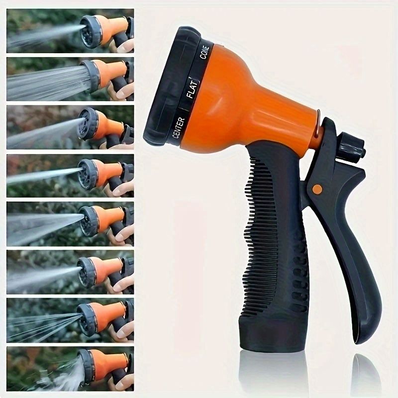 A Retractable Garden Hose Set With A High-pressure Water Gun Nozzle And US Standard 3/4-inch Connectors, Perfect For Outdoor Watering And Gardening._voghion.com