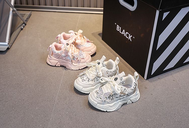 Mother & Kids Sneakers Baby Girl Princess Soft Sole Fashion Shoes Sequin Butterfly Shoes_voghion.com