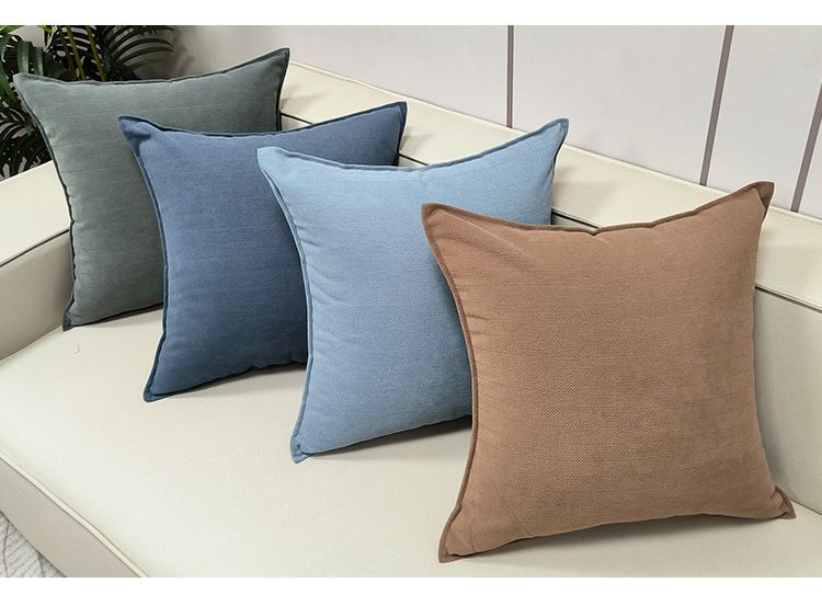 Coussin de canapé rectangulaire de couleur claire pour salon, table de chevet, ensemble de dossier souple_voghion.com