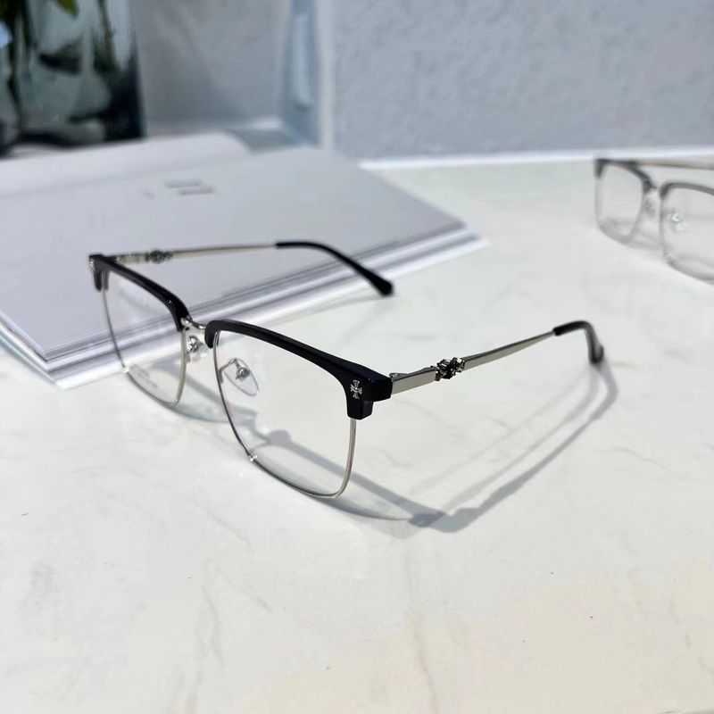 Men's business half TR eyebrow frame can be matched with anti blue metal flat light glasses 9367_voghion.com