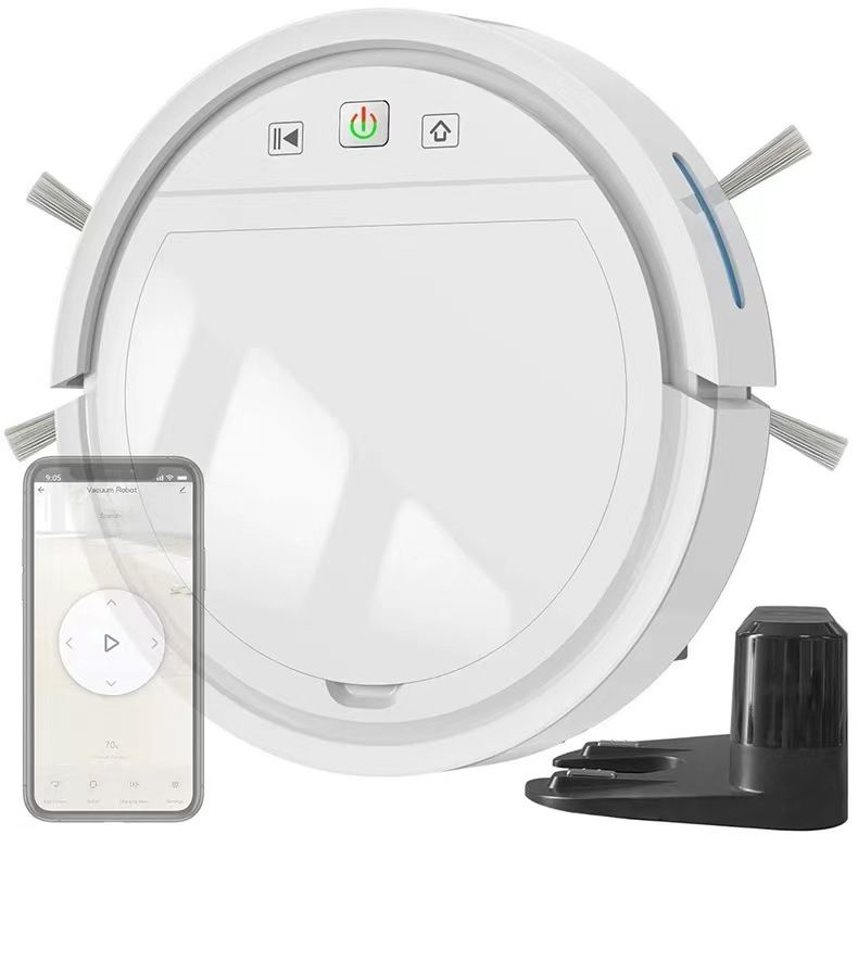 dedikerad soprobot ansluten till mobiltelefon röststyrning automatisk laddningsfjärrkontroll_voghion.com