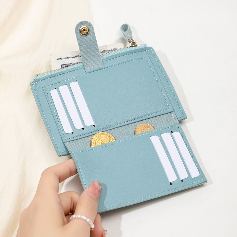 2025 New Ultra-thin Student Small Wallet, Simple And Fashionable Zipper Card Bag, Cute Women's Change Bag_voghion.com