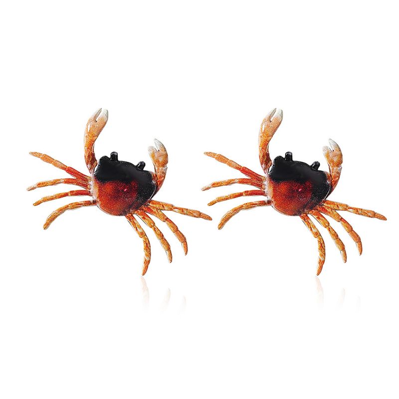 Set di collane con granchio dalla personalità esagerata e graziosi orecchini a forma di animale per le donne_voghion.com