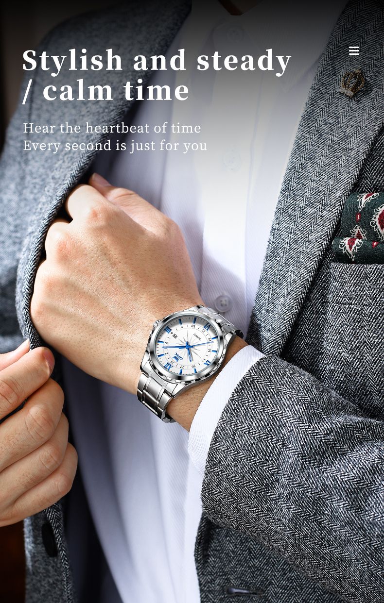 Herrenuhr Original Quarz Armbanduhr Wasserdicht Leuchtende Uhren Für Mann Automatische Datumsuhr Mit Box_voghion.com
