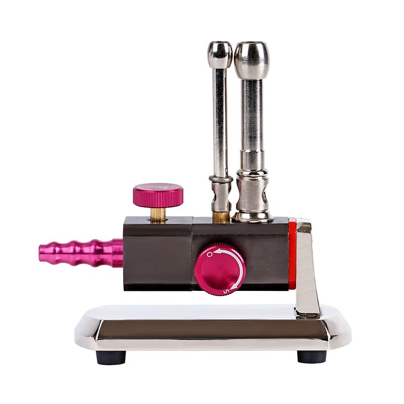 Dental Lab Portable Natural Gas Light Mini Bunsen Brenner Dobbeltrør Roterbart Laboratorieoppvarmingsverktøy_voghion.com