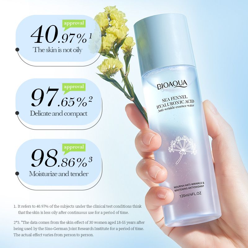 BIOAOUA Sea Fennel Hyaluronic Acid Anti-Wrinkle Essence Hydrating Moisturizing Toner Lotion Set_voghion.com