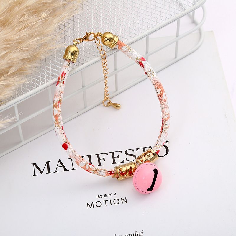 Nuevo collar ajustable para perro y gato con campana colorida y moderna con personalidad para mascotas de estilo étnico_voghion.com