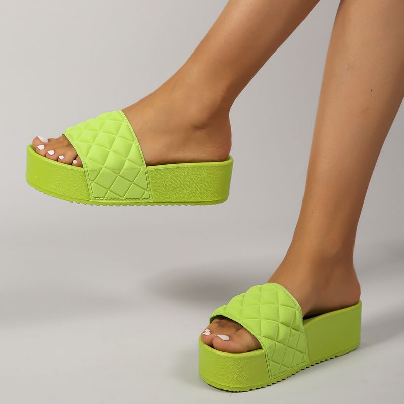 Sandali con plateau a quadri per donna, estivi, da spiaggia_voghion.com