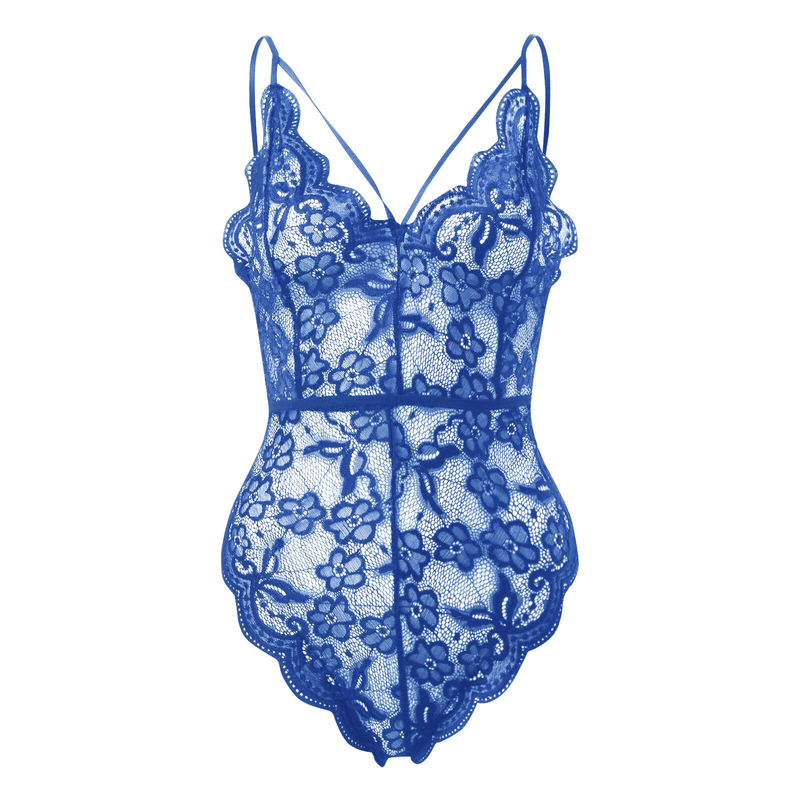 Plus Size Bodysuit För Kvinnor Sexiga Underkläder Rygglösa Blommor Spets Nallar Bodysuit Babydoll Underkläder Kvinnliga Sovkläder_voghion.com