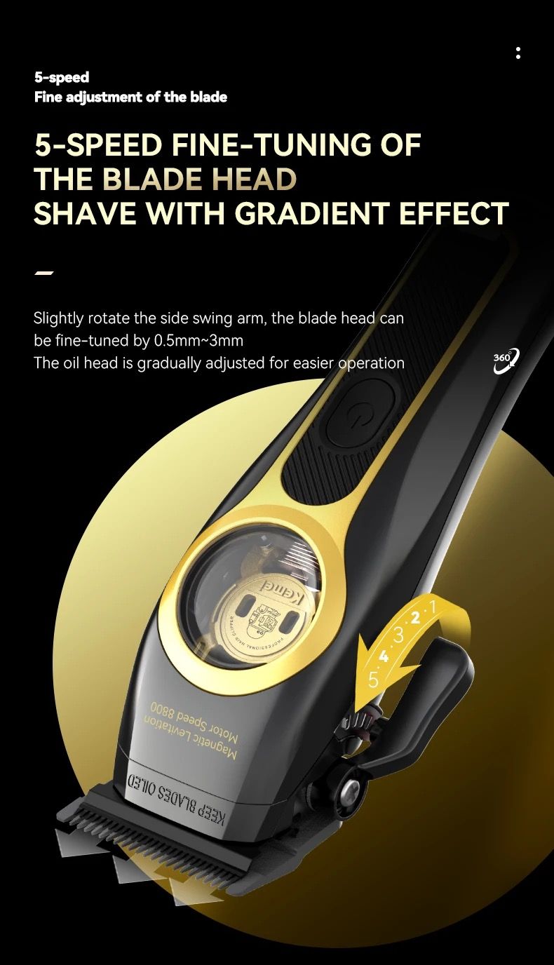 2373 Barber Fade Clippers Profesionalni akumulatorski prirezovalnik električni moški striženje las hine magnetni motor 8800RPM_voghion.com