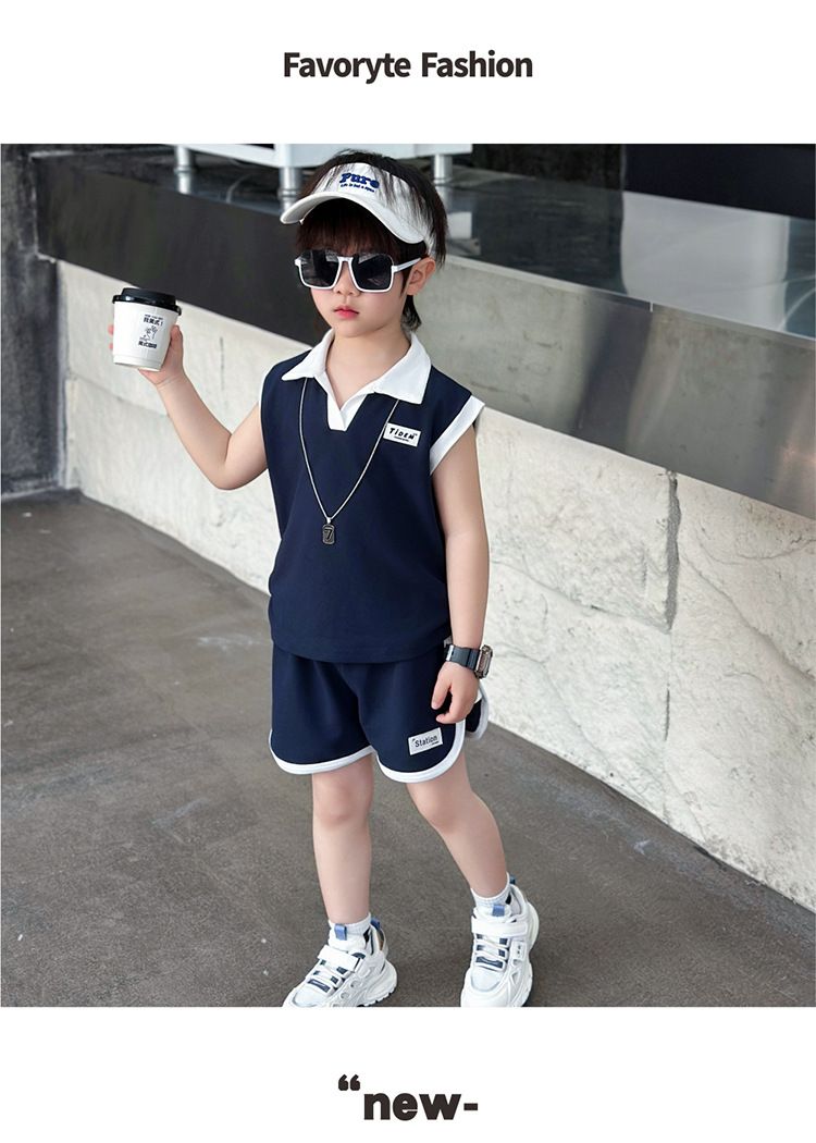 Kids’ Clothing Shorts Two Piece Suit For Boys And Girls, Small And Medium Sized Children's College Style Suit Trend_voghion.com