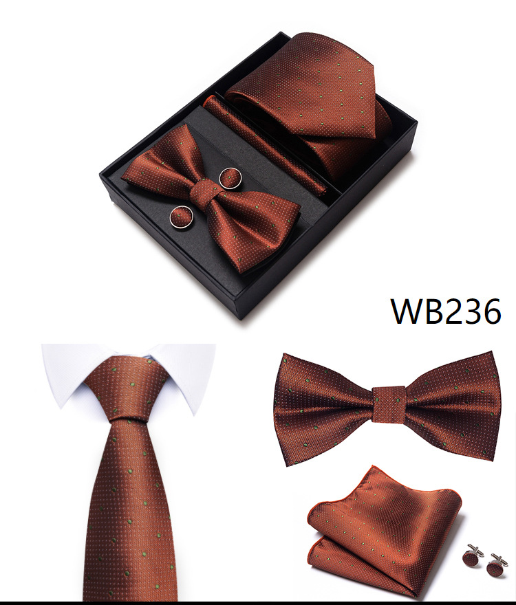 Gravatas e lenços masculinos, conjunto de gravatas masculinas, caixa de presente, 6 peças, gravata formal de negócios, fabricante de guangzhou_voghion.com