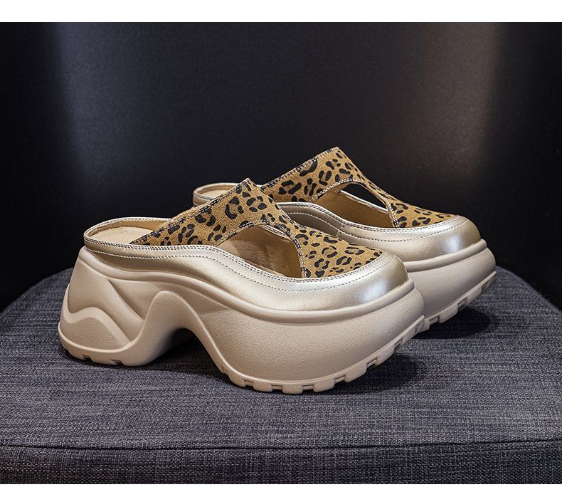 Small Thick-soled Bag Head Slippers Female One Pedal Lazy Wear Casual Versatile Cool Slippers_voghion.com