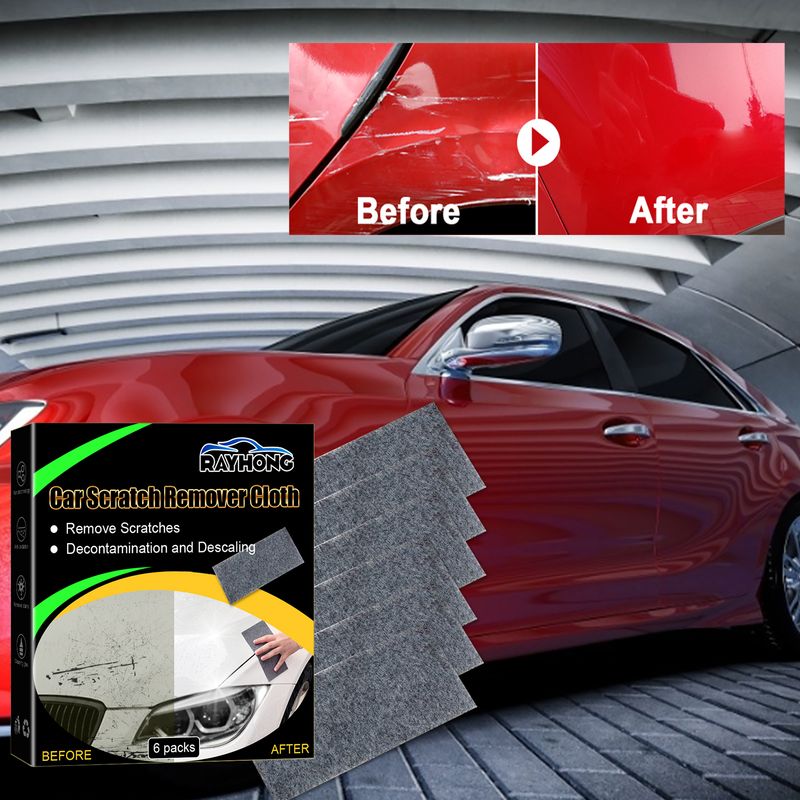 Rayhong 6 pezzi/set di panni antigraffio per auto, riparazione vernice auto, graffi, macchie d'acqua, cera per auto, pulizia graffi, manutenzione_voghion.com