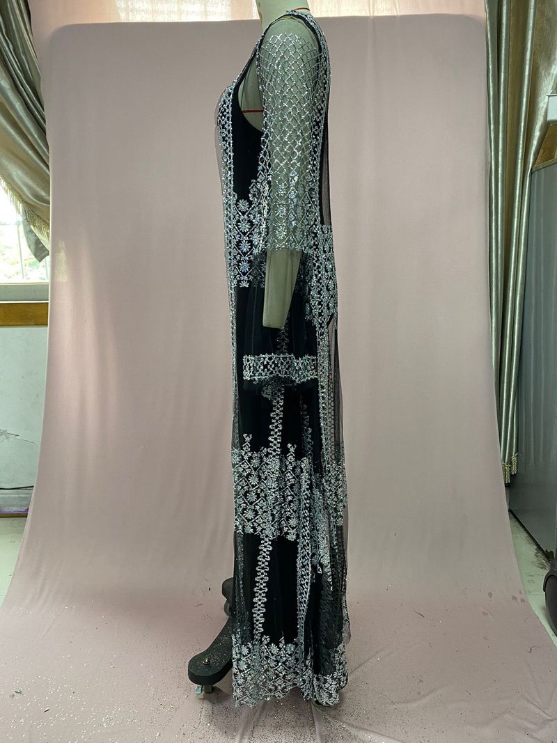 2025 New Women's Hot Stamping Sexy Shawl Two-piece Set For Banquet Fashion Evening Dress_voghion.com
