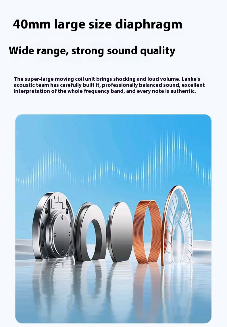 Headset Bluetooth Wireless Earpiece With Super Long Range, No Loss Of Sound, Foldable Sports Bluetooth Headset_voghion.com
