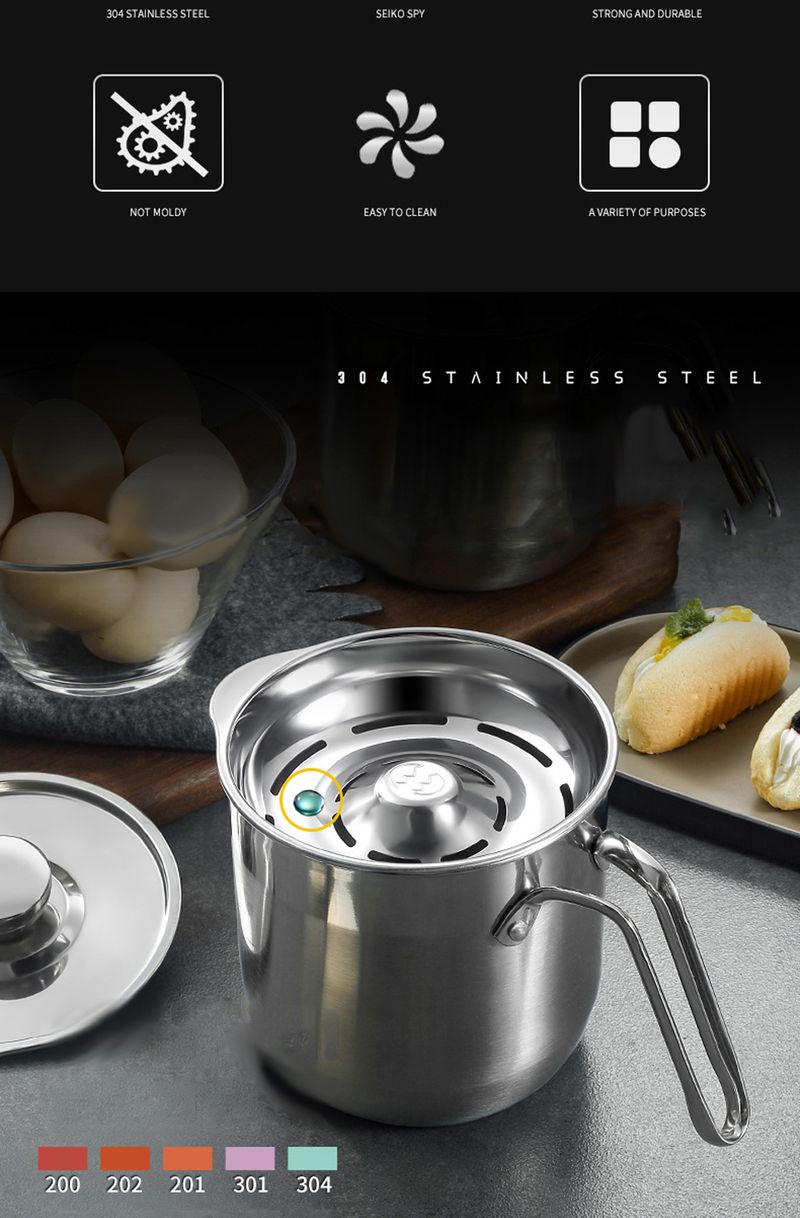 1pc 304 Stainless Steel Egg White Separator Large Capacity For Healthy Cooking Baking Effortless Yolk Separation Durable Easy Clean_voghion.com
