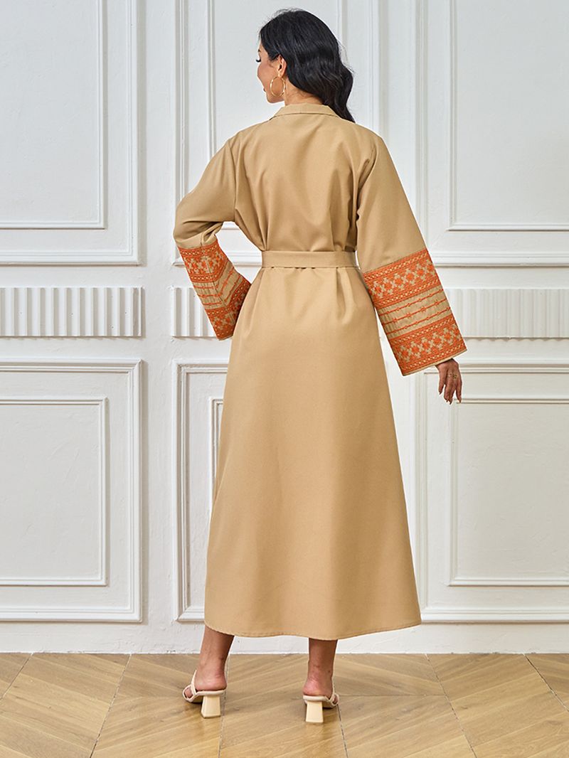 Sieviešu apģērbs Abaya Tuvo Austrumu musulmaņu modes elegants kardigans izšūta kleita sieviešu halāts_voghion.com