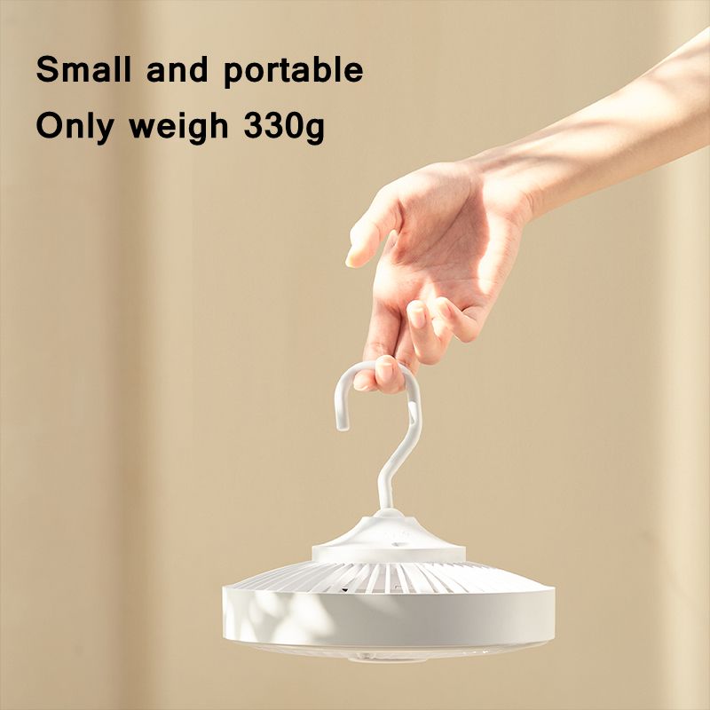 Távirányítós ventilátor kempingezéshez, csendes kis ventilátor, szépségápolási fényventilátor, hosszú akkumulátor-élettartamú kültéri ventilátor, 2000mAh, USB-n újratölthető_voghion.com