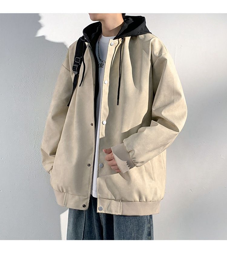 Giacca in pelle con cappuccio popolare per autunno e inverno, da uomo, nuova giacca da motociclista in stile retrò, ampia, per ciclismo, settimana della moda_voghion.com