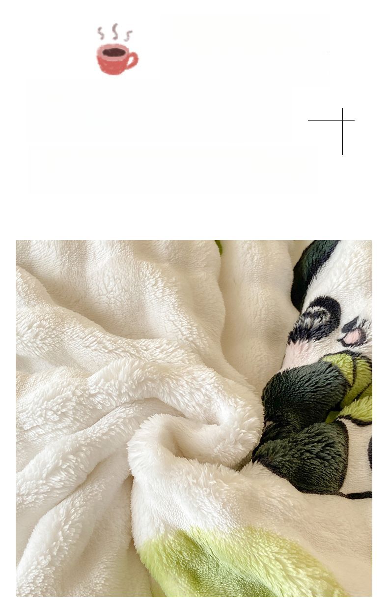 Copripiumino invernale in pile corallo con motivo a bolle di cartone animato, set da tre pezzi, caldo set di biancheria da letto in velluto di coniglio_voghion.com