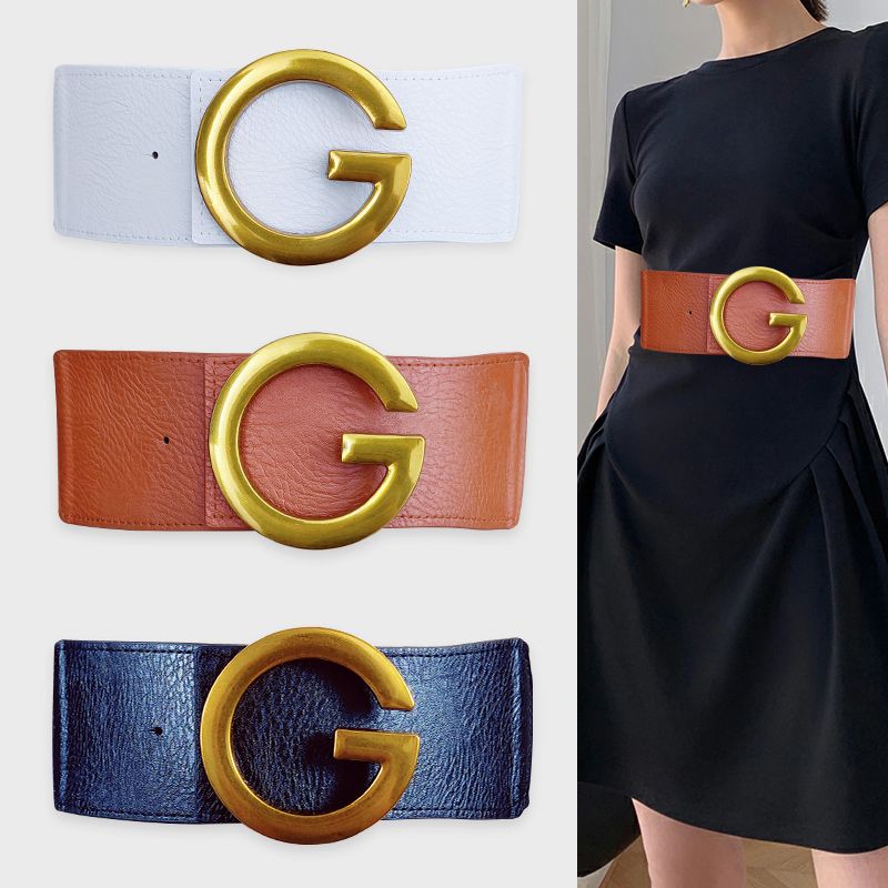 HOT Wie Corset Belt Mulher Vestido Stretch Cummerbun Cintura Feminina Plus Size G Cintos Para Mulheres Bran De Alta Qualidade Grande_voghion.com