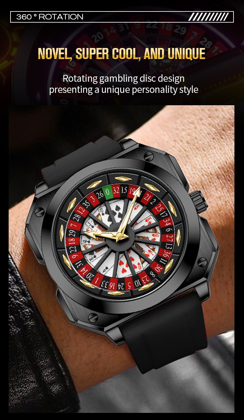 2025 neue Herren Roulette Uhr VA VA VOOM Marke Original Sport Stil Mode Silikon Strap Nacht Licht Quadrat Geschenk Uhr Für männer_voghion.com