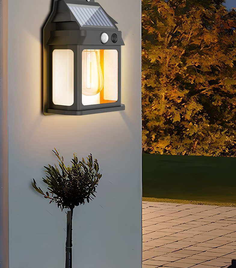Applique murale LED à capteur solaire pour balcon, entrée, jardin, cour, étanche_voghion.com